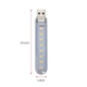 USB LED лампа 8 светодиодов мини светильник 5V брелок для Power Bank ноутбука тёплый жёлтый свет - изображение 4