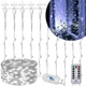 Гірлянда водоспад (штора) Springos 2 x 2 м 200 LED Pilot USB CL4021 Cold White - зображення 6