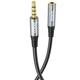Кабель AUX Hoco UPA20, удлинитель, Jack 3.5 to Jack 3.5 (F) 2m, серебристый - изображение 3