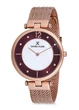 Жіночі модні годинники DANIEL KLEIN DK12178-5 Біло-золотисті з бордовим - зображення 1