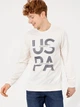 Світшот чоловічий U.S. Polo Assn G081SZ082-000-1499765 2XL Екрю (8682733977297) - зображення 1