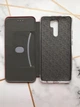 Чехол-книжка с рисунком для Xiaomi Redmi 9 Красный; Фон ромашки (принт 41) - изображение 3