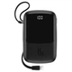 Повербанк портативное зарядное устройство Power Bank Baseus Q Pow 10000 mAh premium 15W 3A с технологией QC3.0+PD3.0 и iP кабелем карманная стильная батарея Mini Black - изображение 3