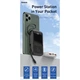 Повербанк портативное зарядное устройство Power Bank Baseus Q Pow 10000 mAh premium 15W 3A с технологией QC3.0+PD3.0 и iP кабелем карманная стильная батарея Mini Black - изображение 7