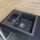 Кухонная мойка гранит ADAMANT Duplex 610x495x200 Графит-13 с сифоном Nova - изображение 4