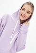 Худи Solo спортивное на флисе удлиненное One Size Сиреневый Wm1529 - изображение 2