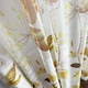 Яркие короткие тюлевые шторы для кухни Adagio Windows Decor Флора - коричневая цветочная занавеска 150х170см (2шт) - изображение 2