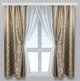 Класичні штори Тоскана жаккард з легким тюлем Adagio Windows Decor Вишукана коричнева Занавіска під карниз 1,5-2м шириною та висотою 1,7м - изображение 1