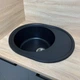 Кухонная мойка гранит ADAMANT Vast 610х495х200 Черный-03 с сифоном Nova - изображение 4