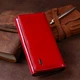 Кошелек женский из экокожи гладкий KIVI 19078 Малиновый - изображение 10