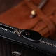 Кошелек женский на одну молнию из экокожи лаковый KIVI 19030 Черный - изображение 12