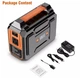 Портативна зарядна станція POWKEY R100 Li-ion з розеткою та ліхтариком (AC 220v, 45000 mAh, 3x USB, Type-C, 100W, DC 12v, повербанк) - Чорний - зображення 4