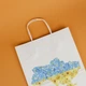 Пакет подарочный с патриотичным рисунком eko-kraft 260*150*350 мм Белый крафт пакет брендированный с ручками "Карта Украины" упаковка 5 шт - изображение 8