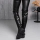 Ботфорты женские зимние Fashion Arion 3884 38 размер 24,5 см Черный - изображение 6