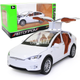 Игрушечная металлическая машинка Tesla Model 5 «Автопром» Тесла свет звук белый 21*7*8 см (7574B) - зображення 1
