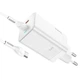 Сетевое зарядное устройство Hoco N23 45W GaN 2xType-C c кабелем Type-C - Type-C - изображение 5