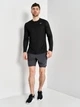 Спортивная кофта мужская Mizuno Dryaeroflow Ls Hz J2Ga255009 S Черная (5059431328141) - изображение 3