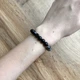 Браслет із натурального каміння Stonest Line Black Grey №1 17 (br028-17) - зображення 2