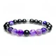 Браслет из натуральных камней Stonest Line Violet Black 18 (br011-18) - изображение 1