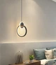 Люстра светодиодная подвесная LED светильник для квартиры на потолок лэд 26595 Черный 35-200х12х20 см. - изображение 1