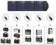 Сонячний зарядний пристрій Choetech 80W (158x41см) 5V/2.4A USB + 5V/2.4A QC3.0 + USB-C PD3.0 (30W) (SC007) - зображення 4