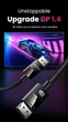 Kabel Ugreen DP114 DP 1.4 Male to Male Plastic Case Braided Cable 1 m Black (6957303883905) - obraz 10
