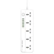 Сетевой удлинитель фильтр LDNIO SC5614 |2500W, 2M, 5 розеток, 3USB, 3.4A/17W| White - изображение 1