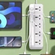 Сетевой удлинитель фильтр LDNIO SC5614 |2500W, 2M, 5 розеток, 3USB, 3.4A/17W| White - изображение 3