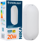 Настінно-стельовий світильник ENERLIGHT NIKA 20Вт 5000К IP65 з мікрохвильовим датчиком руху (NIKA20SMD80NMS) - зображення 1