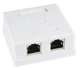 Комп'ютерна розетка подвійна Hypernet STP RJ45 Cat.5e екранована зовнішня (MB-STP2) - изображение 1
