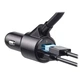 FM модулятор D5 автомобільний трансмітер 2 Usb+Led з підтримкою MP3/WMA Чорний (10433) - изображение 2