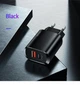 Сетевое зарядное устройство на 20 Вт USAMS Fast Charger T35 (1USB/1Type-C, 20W, PD3.0/QC). Black - изображение 6