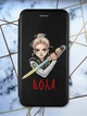 Чехол-книжка с рисунком для Samsung Galaxy A02/A022 (2021) Чёрный; Украинская защитница (принт 170) - изображение 1