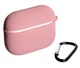 Чехол Nik (with fibra) с карабином для AirPods Pro 2 pink - изображение 1