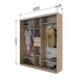 Шафа купе Гарант трьохдверна 200*45*220 лакобель - зображення 2