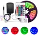 Комплект светодиодная лента влагозащищенная LED 3528 SMD RGB 12v с контроллером+Пульт + блок питания 5м - изображение 1