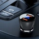Автомобильное зарядное устройство Acefast B7 c дисплеем 2 USB 5A 45W QC черное - изображение 4