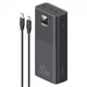 Універсальний повербанк для ноутбука, планшета, смартфона Usams 30000 mAh 65W Black + Кабель PD Type-C 100W - зображення 2