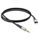 Аудиокабель HOCO UPA22 iP to 3.5mm male, silicone, 1m, Black 6931474769473 - изображение 3