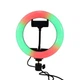 Кольцевая лампа селфи кольцо разноцветное Ring Light MJ20 RGB LED 20 см на USB - изображение 3