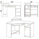 Стіл комп'ютерний кутовий Компаніт СУ-1 з полицею/ящиком та тумбою письмовий ЛДСП Дуб сонома - зображення 2