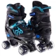 Роликовые коньки раздвижные Zelart Bamwei 9850 размер 31-34 Black-Blue - изображение 1
