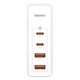 Мережевий зарядний пристрій 100W Baseus Quick GaN2 Pro QC4.0+PD3.0 2USB+2Type-C 5A + кабель Baseus Type-C to Type-C 100W 20V/5A 1м White (CCGAN2P-L02) - зображення 4