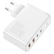 Мережевий зарядний пристрій 100W Baseus Quick GaN2 Pro QC4.0+PD3.0 2USB+2Type-C 5A + кабель Baseus Type-C to Type-C 100W 20V/5A 1м White (CCGAN2P-L02) - зображення 5