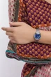 Женские часы Casio LTP-V004D-2BUDF круглые Синие с серебристым - изображение 5