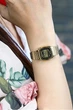 Женские классические наручные часы CASIO LA670WGA-1 Желтое золото\черный - изображение 8