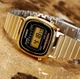Женские классические наручные часы CASIO LA670WGA-1 Желтое золото\черный - изображение 9