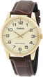 Наручные часы Casio MTP-V001GL-9BUDF Золотистые с коричневым с золотистым корпусом - изображение 1