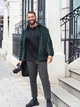 Толстовка на молнии мужская Uniqlo 708190526 XL Зеленая (1159802238) - изображение 2