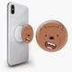 Попсокет (Popsockets) держатель для смартфона Грызли Вся правда о медведях (We Bare Bears) (8754-2663-WT) Белый - изображение 1
